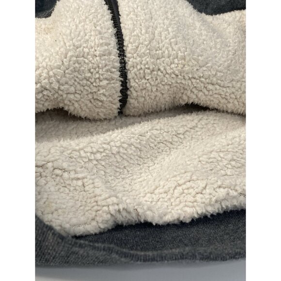 Disneyland Resort Grumpy Jacket Mens M Gray Sherpa Lined Full Zip Sweatshirt - Picture 10 of 16